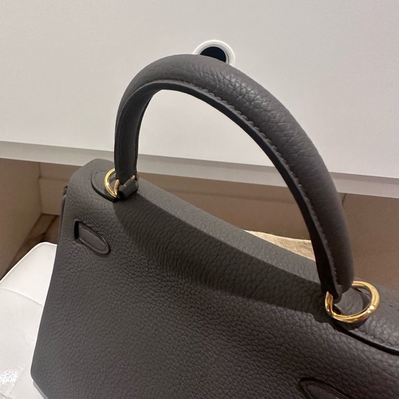 Hermes Kelly 25 Etain - like new condition! Rare - Picture 12 of 16
